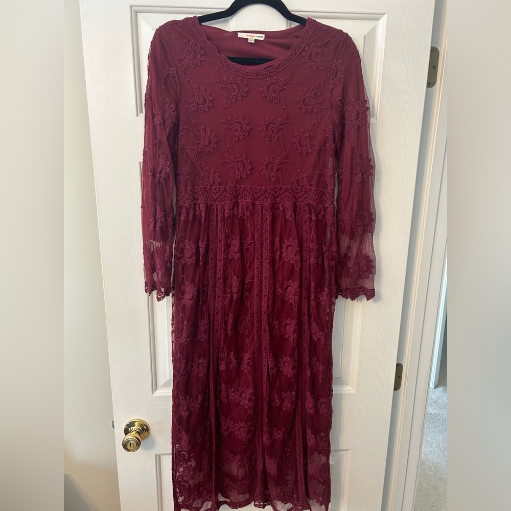Burgundy Long Dress